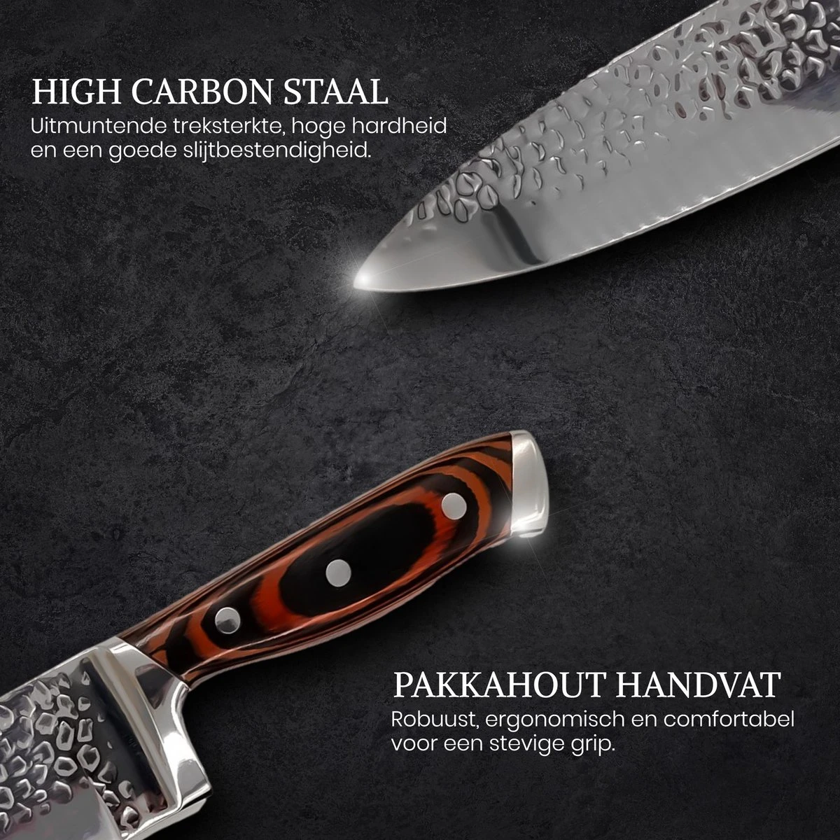 Hobo Professioneel Japans Koksmes 20 CM - Keukenmes Van Hoogwaardig High Carbon Staal - Ergonomisch Houten Handvat 8 Hobo Professioneel Japans Koksmes 20 CM - Keukenmes Van Hoogwaardig High Carbon Staal - Ergonomisch Houten Handvat - Afbeelding 6