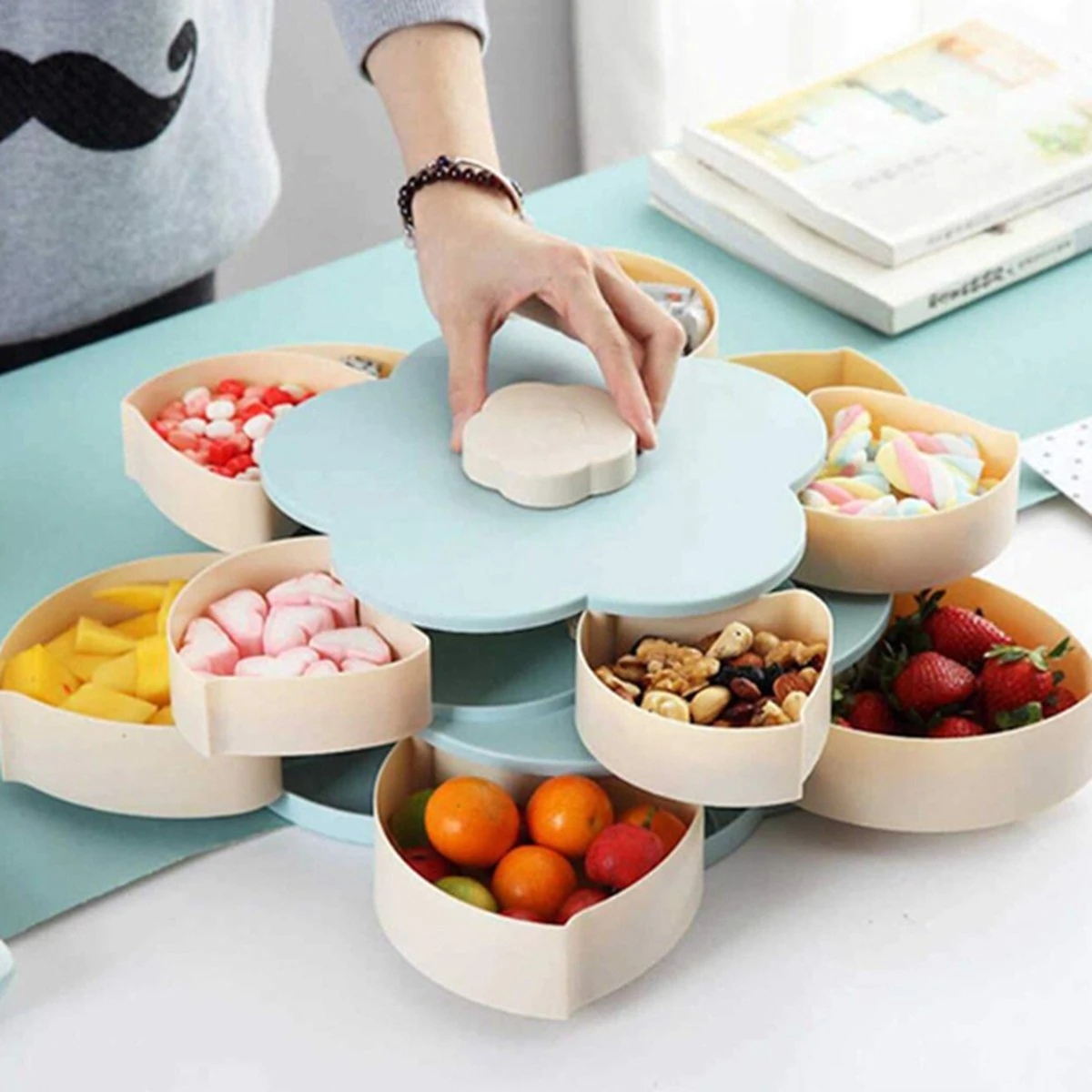 Etagère Organizer-roterend-hapjes-diverse Snoep-anti Slip-telefoonhouder 3 Etagère Organizer-roterend-hapjes-diverse Snoep-anti Slip-telefoonhouder