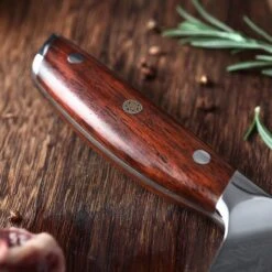 Luxe En Professionele 5-delige Keukenmessen-set Van Damascus Staal (67 Lagen, VG10) En Rozenhouten Handgrepen |Xinzuo B27 Yi | Koksmes + Broodmes + Santokumes + Groentemes + Schilmes -Skimask 1200x1200 414