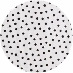 Merkloos Mexicaans Rond Tafelzeil - Ø 120 Cm - Stippen - Wit/Zwart -Skimask 1200x1200 4213