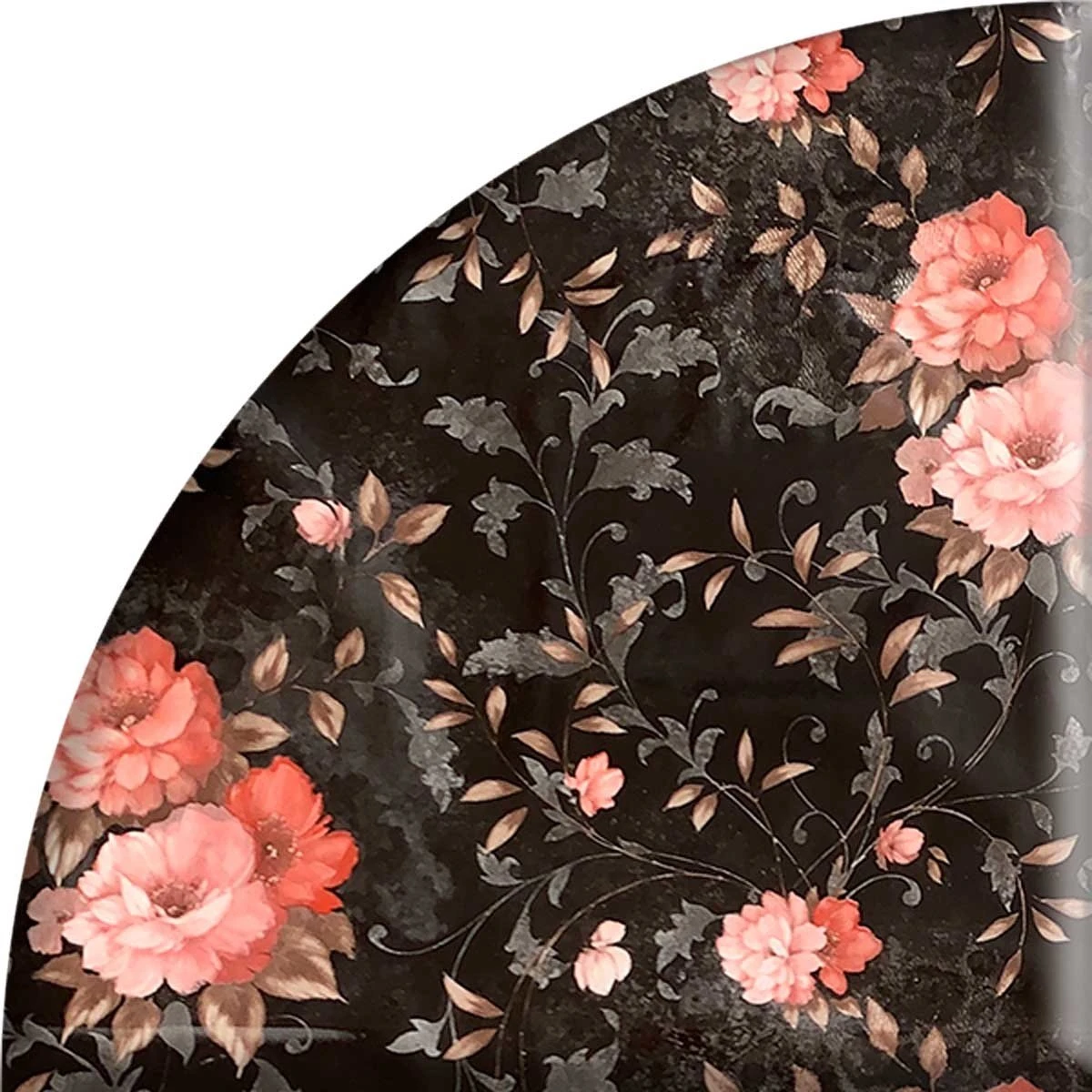 Merkloos Rond Tafelzeil - Ø 140 Cm - Roses - Zwart 7 Merkloos Rond Tafelzeil - Ø 140 Cm - Roses - Zwart - Afbeelding 5