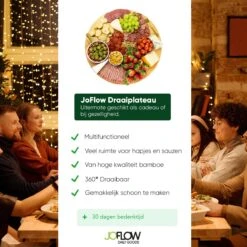 JoFlow Draaiplateau Of Borrelplank - Draaischijf – Draaischotel – 360 Graden Roterend Serveerbord, Hapjesplank, Van Bamboe Hout – Roterende Plaat – ⌀ 35CM 13 JoFlow Draaiplateau Of Borrelplank - Draaischijf – Draaischotel – 360 Graden Roterend Serveerbord, Hapjesplank, Van Bamboe Hout – Roterende Plaat – ⌀ 35CM -Skimask 1200x1200 4327