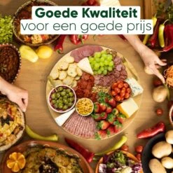 JoFlow Draaiplateau Of Borrelplank - Draaischijf – Draaischotel – 360 Graden Roterend Serveerbord, Hapjesplank, Van Bamboe Hout – Roterende Plaat – ⌀ 35CM 15 JoFlow Draaiplateau Of Borrelplank - Draaischijf – Draaischotel – 360 Graden Roterend Serveerbord, Hapjesplank, Van Bamboe Hout – Roterende Plaat – ⌀ 35CM -Skimask 1200x1200 4329