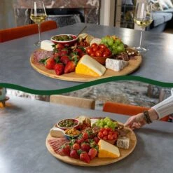 JoFlow Draaiplateau Of Borrelplank - Draaischijf – Draaischotel – 360 Graden Roterend Serveerbord, Hapjesplank, Van Bamboe Hout – Roterende Plaat – ⌀ 35CM 16 JoFlow Draaiplateau Of Borrelplank - Draaischijf – Draaischotel – 360 Graden Roterend Serveerbord, Hapjesplank, Van Bamboe Hout – Roterende Plaat – ⌀ 35CM -Skimask 1200x1200 4330