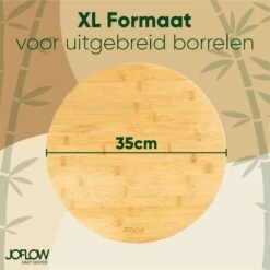 JoFlow Draaiplateau Of Borrelplank - Draaischijf – Draaischotel – 360 Graden Roterend Serveerbord, Hapjesplank, Van Bamboe Hout – Roterende Plaat – ⌀ 35CM 19 JoFlow Draaiplateau Of Borrelplank - Draaischijf – Draaischotel – 360 Graden Roterend Serveerbord, Hapjesplank, Van Bamboe Hout – Roterende Plaat – ⌀ 35CM -Skimask 1200x1200 4333