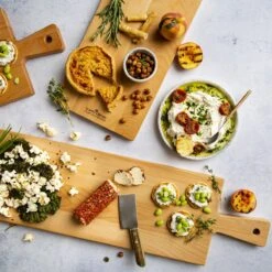 Bowls And Dishes | Puur Hout Duurzaam | Beuken Borrelplank - Serveerplank - Hapjesplank - Tapasplank - Kaasplank 69 X 20 X 2 Cm -Skimask 1200x1200 4345