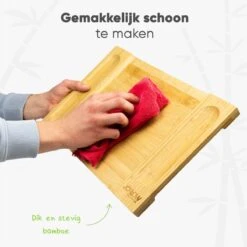 JoFlow® Premium Borrelplank Of Tapasplank Bamboe Hout | Kaasplank Of Serveerplank| INCL. EXTRA Tapas Schaaltje -Skimask 1200x1200 4375