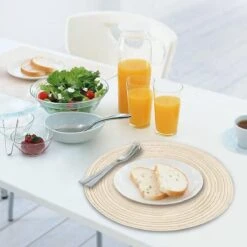 Merkloos Placemat - 2 Stuks - Placemat Rond - Placemats Rond Gevlochten - Tafelonderzetter - Tafel Onderleggers - Onderleggers Placemat - Placemat 30 Cm -Skimask 1200x1200 4443