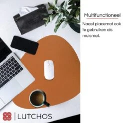 LUTCHOS Placemat Set - 12 Delig - Glorious Green - Lederlook - Waterafstotend - Krasbestendig -Skimask 1200x1200 4505