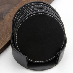 8 Leren Onderzetters Voor Glazen Met Houder – Glasonderzetter Voor Op Tafel – Waterbestendig – 8 Stuks – Anti Klevend Materiaal -Skimask 1200x1200 4511