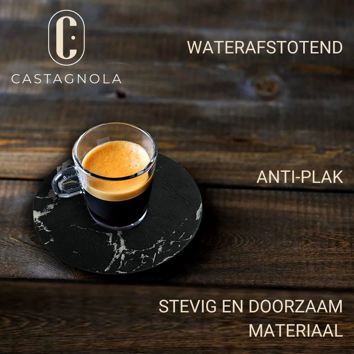 Castagnola Lederen Onderzetters Met Houder – Onderzetters Voor Glazen – Onderzetters Design – Onderzettersset – Drink Onderzetters – Leder – Leren Onderzetters – Set Van 6 – Zwart/Wit 5 Castagnola Lederen Onderzetters Met Houder – Onderzetters Voor Glazen – Onderzetters Design – Onderzettersset – Drink Onderzetters – Leder – Leren Onderzetters – Set Van 6 – Zwart/Wit - Afbeelding 3
