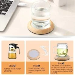 Merkloos Cup Warmer Met USB Aansluiting - Geschikt Voor Bekers En Glazen - Mok Warmer - Houd Uw Drinken Ca. 70℃ - Verwarmende Onderzetter - Thuiswerken – Relatiegeschenk - Kopjeswarmer - Mug Warmer - Onderzetter – Koffie Warmer – Thee Warmer – -Skimask 1200x1200 4534