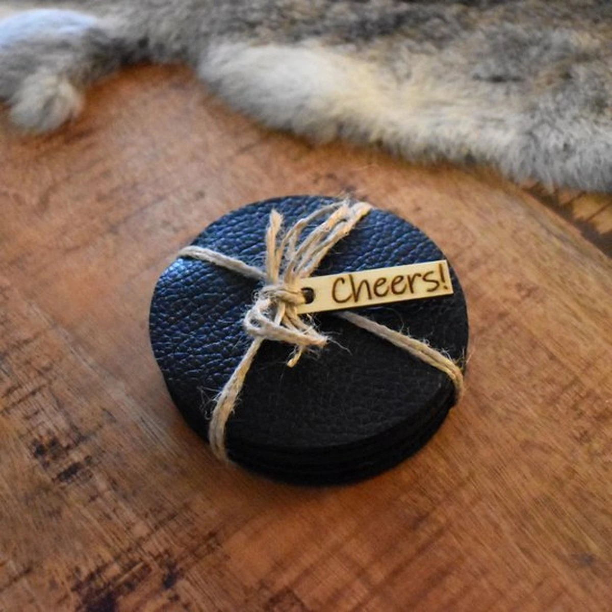 Merkloos Onderzetters Voor Glazen - Set Van 16 Onderzetters - Skai Heavy Leer - Rond 4 Merkloos Onderzetters Voor Glazen - Set Van 16 Onderzetters - Skai Heavy Leer - Rond - Afbeelding 2