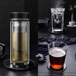 Luxe Leren Onderzetters Met Houder - 10 Stuks - Onderleggers Voor Glazen - Glasonderzetters Voor Op Tafel - Coasters - Zwart - Rond 20 Luxe Leren Onderzetters Met Houder - 10 Stuks - Onderleggers Voor Glazen - Glasonderzetters Voor Op Tafel - Coasters - Zwart - Rond -Skimask 1200x1200 4563