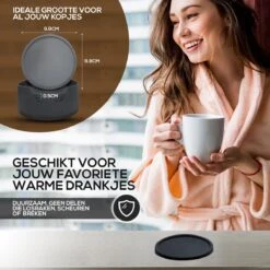 Easavida – Onderzetters Voor Glazen – 8 Stuks – Siliconen – Onderlegger – Inclusief Houder – Inclusief E-book – Zwart – Rond Design -Skimask 1200x1200 4584