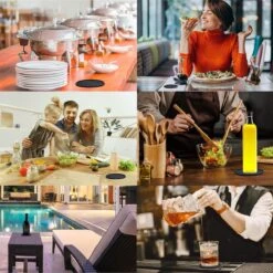 Easavida – Onderzetters Voor Glazen – 8 Stuks – Siliconen – Onderlegger – Inclusief Houder – Inclusief E-book – Zwart – Rond Design -Skimask 1200x1200 4585