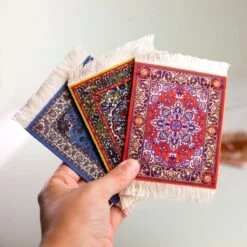 Invotis Perzisch Tapijt Onderzetters (Set Van 4) -Skimask 1200x1200 4602