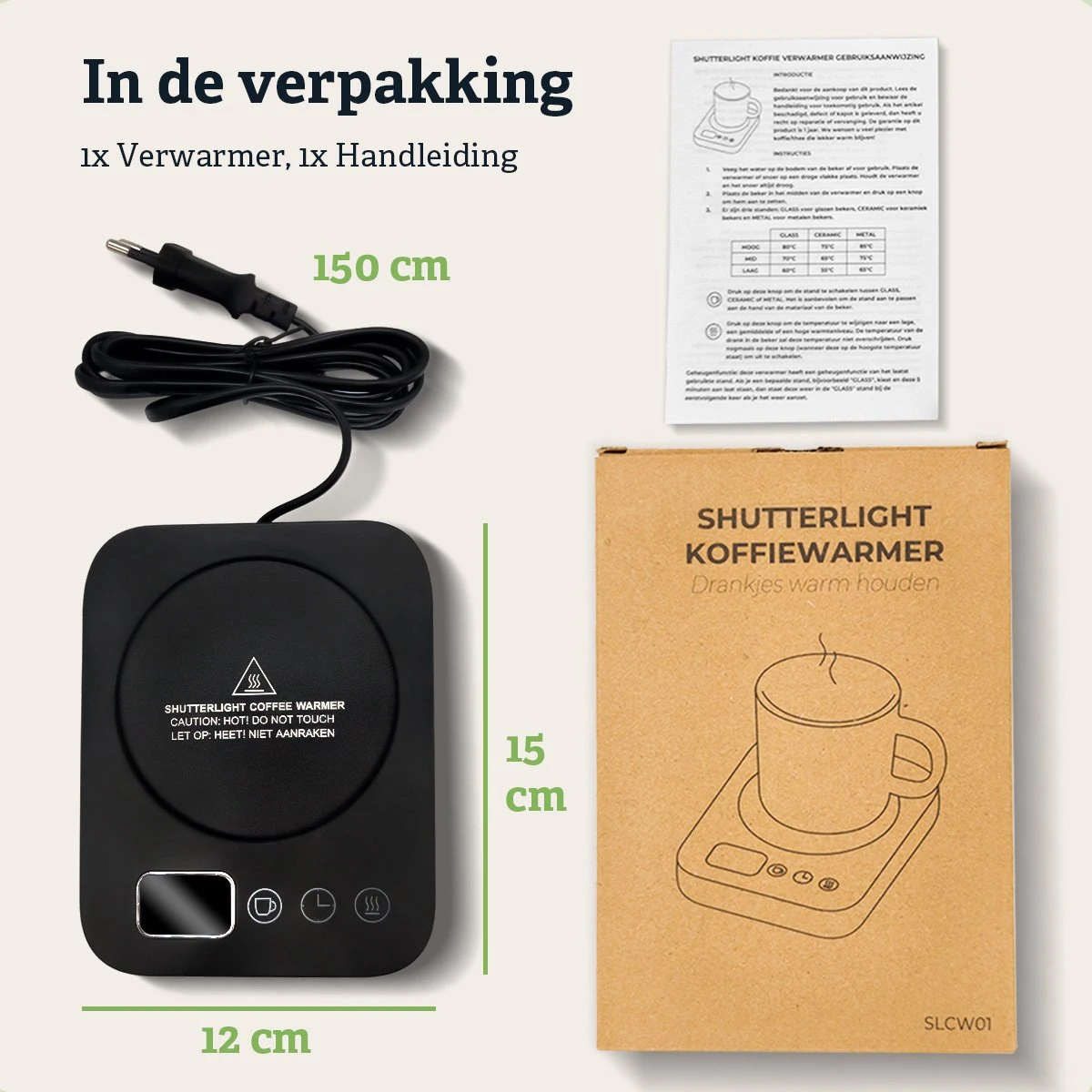 Shutterlight Verwarmde Onderzetter – Tot 85°C – 9 Standen – Timer – Warmhoudplaat Voor Mok Thee & Koffie – Mug Heating Plate – Cup Warmer 10 Shutterlight Verwarmde Onderzetter – Tot 85°C – 9 Standen – Timer – Warmhoudplaat Voor Mok Thee & Koffie – Mug Heating Plate – Cup Warmer - Afbeelding 8