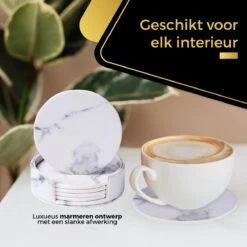 Onderzetters Voor Glazen Met Houder Swissl - Wit - Kunstleer - Marmeren Uitstraling 6 Stuks - Onderleggers 14 Onderzetters Voor Glazen Met Houder Swissl - Wit - Kunstleer - Marmeren Uitstraling 6 Stuks - Onderleggers -Skimask 1200x1200 4618