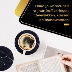 Swissl Leren Onderzetters - Marmer Onderzetters Voor Glazen - Kunstleren Onderleggers Met Houder - Glasonderzetters - Coasters – Zwart - Rond 13 Swissl Leren Onderzetters - Marmer Onderzetters Voor Glazen - Kunstleren Onderleggers Met Houder - Glasonderzetters - Coasters – Zwart - Rond -Skimask 1200x1200 4642