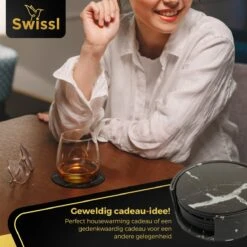 Swissl Leren Onderzetters - Marmer Onderzetters Voor Glazen - Kunstleren Onderleggers Met Houder - Glasonderzetters - Coasters – Zwart - Rond 17 Swissl Leren Onderzetters - Marmer Onderzetters Voor Glazen - Kunstleren Onderleggers Met Houder - Glasonderzetters - Coasters – Zwart - Rond -Skimask 1200x1200 4646