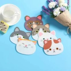 Fako Bijoux® - Katten Onderzetters - Onderzetters Voor Glazen - Katten Accessoires - Katten Decoraties - Set Van Zes Onderzetters - Hittebestendig - Antislip - Kattenliefhebber -Skimask 1200x1200 4666