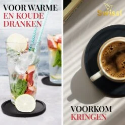 Onderzetters Voor Glazen Swissl – Anti Slip Siliconen – 6 Stuks -Skimask 1200x1200 4671