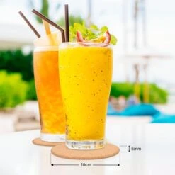 Sincer Kurken Onderzetters Voor Glazen – 18 Kurken/Houten Onderzetters – Onderleggers – Premium Kwaliteit – Anti-slip – Absorberend/Hittebestendig – Rond – 10CM Diameter – Duurzaam/Milieuvriendelijk -Skimask 1200x1200 4676