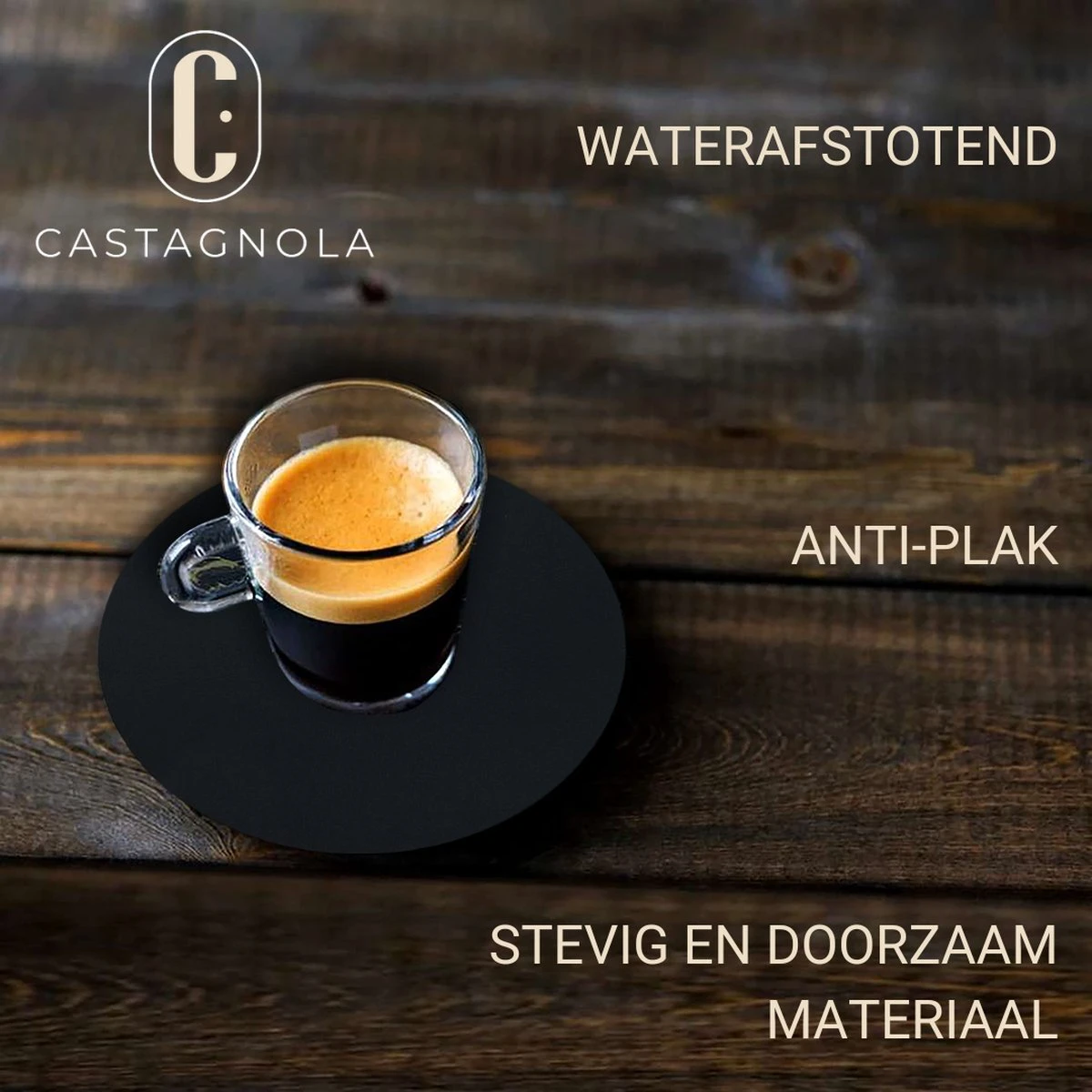 Castagnola Lederen Onderzetters Met Houder – Onderzetters Voor Glazen – Onderzetters Design – Onderzettersset – Drink Onderzetters – Leder – Leren Onderzetters – Set Van 6 – Zwart 5 Castagnola Lederen Onderzetters Met Houder – Onderzetters Voor Glazen – Onderzetters Design – Onderzettersset – Drink Onderzetters – Leder – Leren Onderzetters – Set Van 6 – Zwart - Afbeelding 3