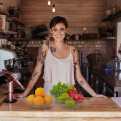 Relaxdays Hangende Fruitmand - Fruitschaal - Etagere Fruit - Hangmand - Draad - 3 Etages -Skimask 1200x1200 4732