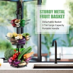 Fuegobird Fruitmand - Fruitmand Metaal - 3 Laags - Afneembaar - Zwart -Skimask 1200x1200 4756