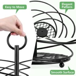 Fuegobird Fruitmand - Fruitmand Metaal - 3 Laags - Afneembaar - Zwart -Skimask 1200x1200 4757