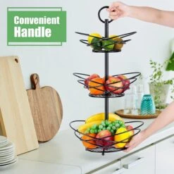 Fuegobird Fruitmand - Fruitmand Metaal - 3 Laags - Afneembaar - Zwart -Skimask 1200x1200 4758