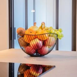 Fruitschaal Zwart – Fruitmand – Metaal – Modern – Medium – 25cm - Baulk® -Skimask 1200x1200 4765