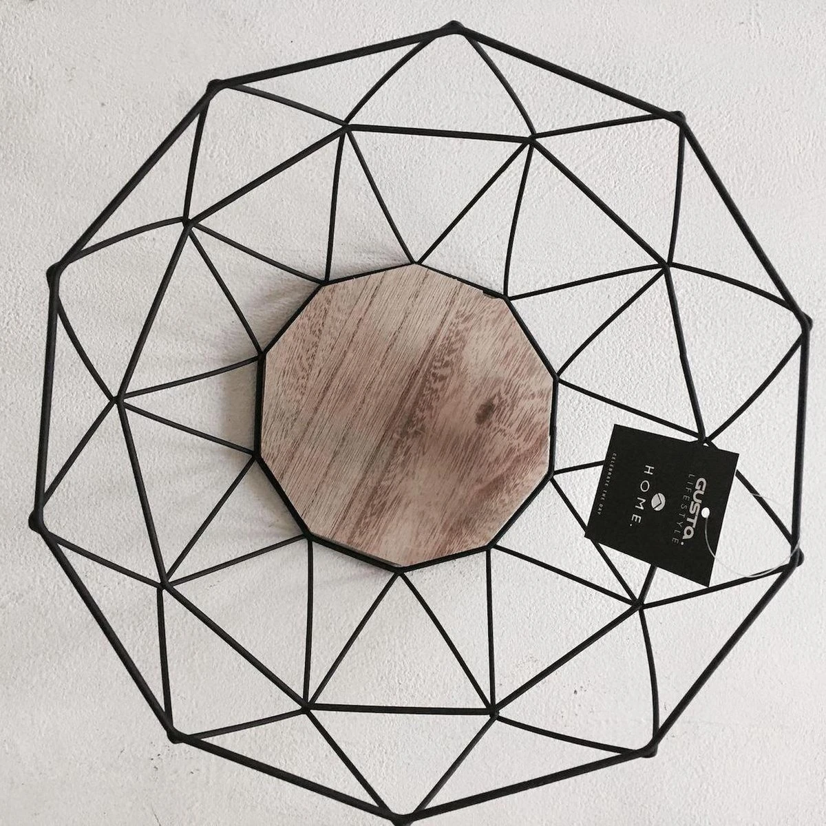 Gusta Fruitmand - Metaal - Hout - 26x25x12 Cm 4 Gusta Fruitmand - Metaal - Hout - 26x25x12 Cm - Afbeelding 2