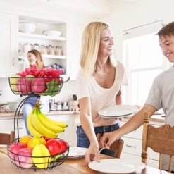 Fruitmand – Fruitschaal – Fruitmand Zwart – Etagere 2 Lagen – Aanrecht Organiser – Zwart 12 Fruitmand – Fruitschaal – Fruitmand Zwart – Etagere 2 Lagen – Aanrecht Organiser – Zwart -Skimask 1200x1200 4828