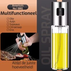 America's No.1 BBQ - Olijfolie Sprayer - Luxe Olie Sprayer - Olijfolie Fles Verstuiver Voor Keuken - Oliefles Cooking Spray - BBQ Accesoires - Airfryer -Skimask 1200x1200 4836