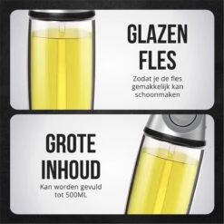 Bolke® Olie- & Azijnstel - Olijfolie Fles Deluxe - Olie Doseerfles - Olie Fles - Keuken - Bbq Accesoires - Oliefles - Doseer Fles- 500ML -Skimask 1200x1200 4839