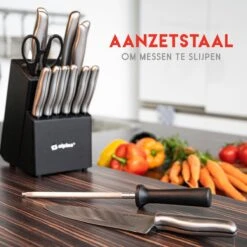 Alpina Messenblok 15-delig - 12 Messen - 1 Aanzetstaal -1 Schaar Met Anti-kleeflaag - RVS 16 Alpina Messenblok 15-delig - 12 Messen - 1 Aanzetstaal -1 Schaar Met Anti-kleeflaag - RVS -Skimask 1200x1200 486