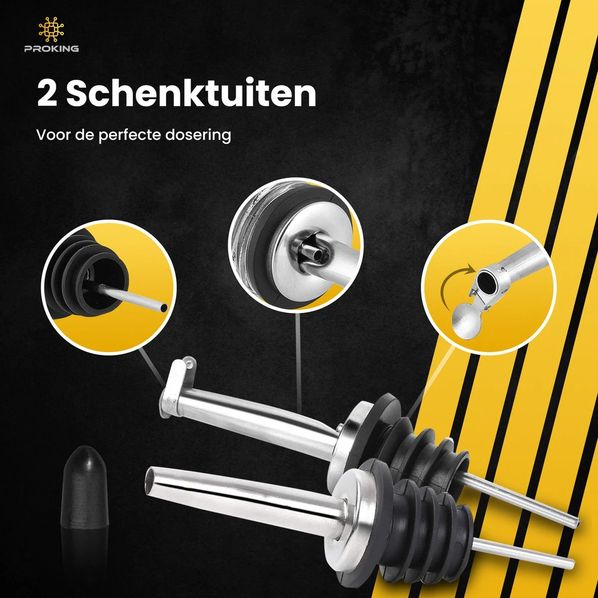 PROKING Olijfolie Fles Met Schenktuit – Olijfoliefles – Schenktuit Olijfolie – Glazen Oliefles – Inclusief Schenktuit, Dop & Trechter – 500 Ml 6 PROKING Olijfolie Fles Met Schenktuit – Olijfoliefles – Schenktuit Olijfolie – Glazen Oliefles – Inclusief Schenktuit, Dop & Trechter – 500 Ml - Afbeelding 4