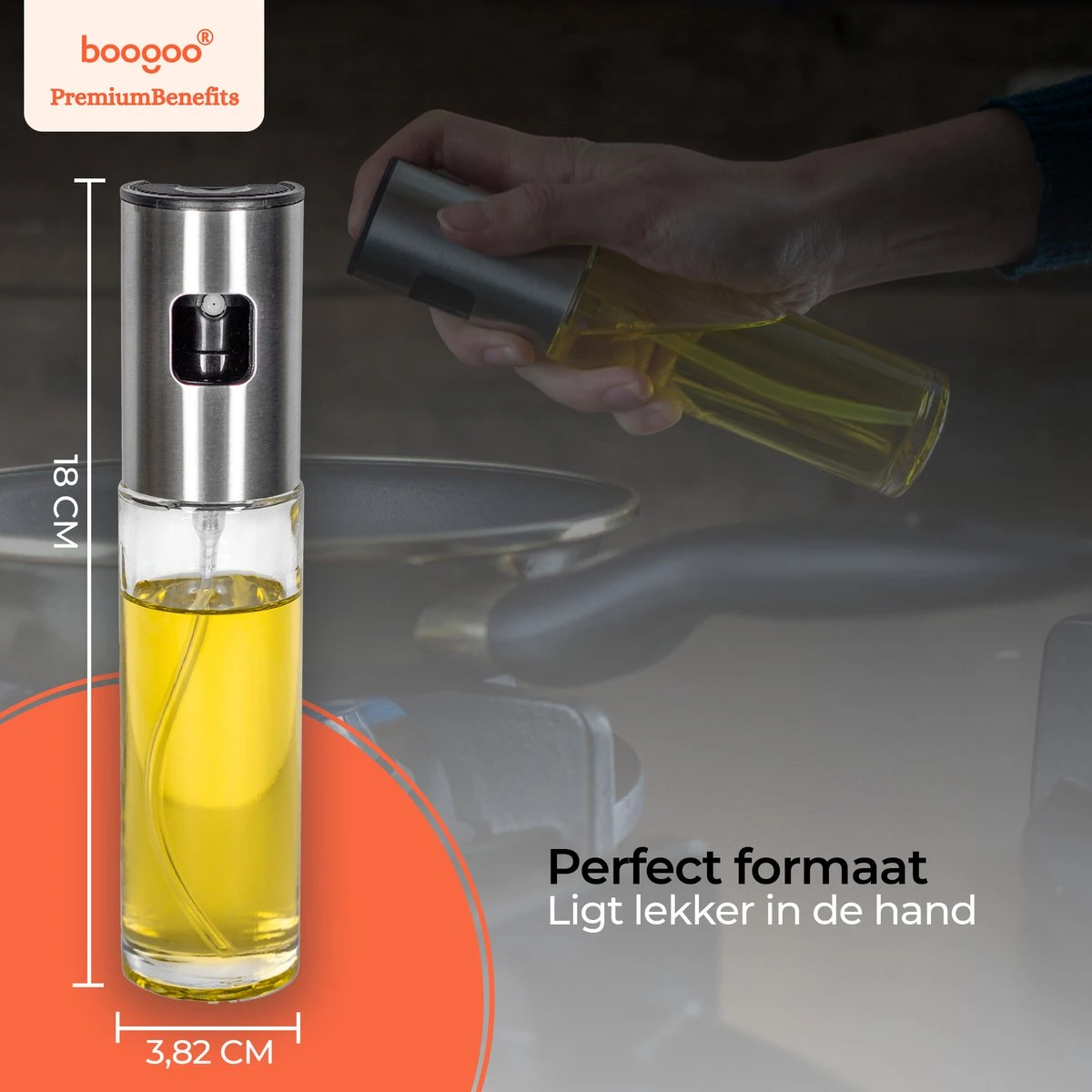 BooGoo® - Olijfolie Sprayer Deluxe - Olijfolie Fles Verstuiver Voor Keuken - Cooking Spray - Oliespray - Bbq Accesoires - Oliefles - Bakspray 12 BooGoo® - Olijfolie Sprayer Deluxe - Olijfolie Fles Verstuiver Voor Keuken - Cooking Spray - Oliespray - Bbq Accesoires - Oliefles - Bakspray - Afbeelding 10