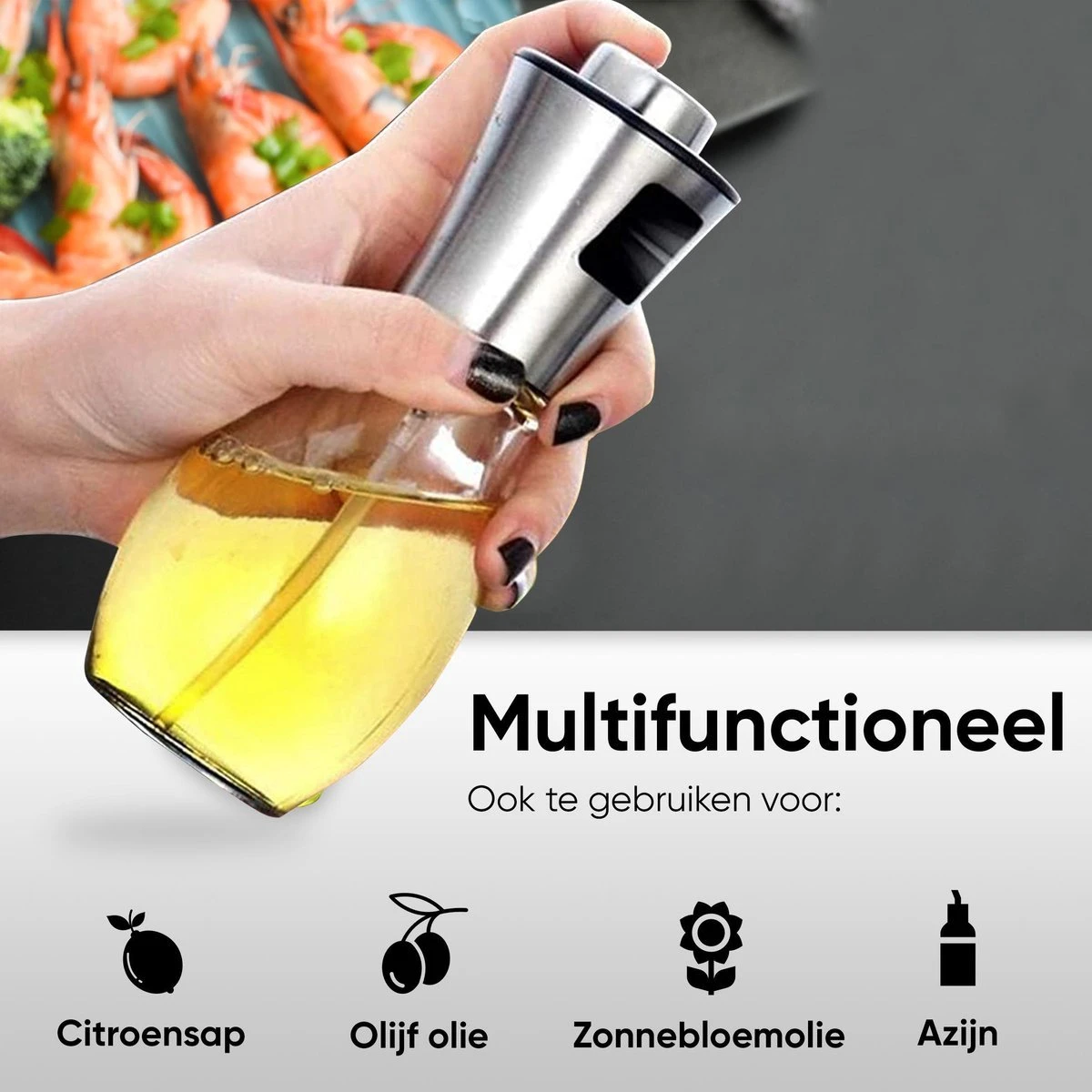 VINESS Olijfolie Sprayer Inclusief Accessoires - Olie Spuit - Olie Pomp - Bakspray - Olieverstuiver - BBQ Accessoires 9 VINESS Olijfolie Sprayer Inclusief Accessoires - Olie Spuit - Olie Pomp - Bakspray - Olieverstuiver - BBQ Accessoires - Afbeelding 7