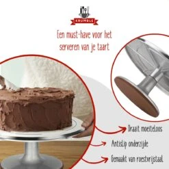 Krumble Taartplateau Draaibaar RVS / Diameter Van Ø31cm / Ideaal Voor Het Snijden En Maken Van Taarten - Geborsteld Chroom 13 Krumble Taartplateau Draaibaar RVS / Diameter Van Ø31cm / Ideaal Voor Het Snijden En Maken Van Taarten - Geborsteld Chroom -Skimask 1200x1200 4985