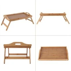 Dienblad Voor Op Bed - Dienblad Met Pootjes - Bedsteun Van Bamboe Hout - Ontbijt Dienblad - Bedtafel - Ontbijt Op Bed - Ca. 63 X 27,3 X 22,5 Cm - Lichte Houtskleur - Anno 1588 -Skimask 1200x1200 5001