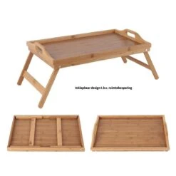 Dienblad Voor Op Bed - Dienblad Met Pootjes - Bedsteun Van Bamboe Hout - Ontbijt Dienblad - Bedtafel - Ontbijt Op Bed - Ca. 63 X 27,3 X 22,5 Cm - Lichte Houtskleur - Anno 1588 -Skimask 1200x1200 5002