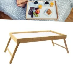 Merkloos Ontbijt Op Bed Dienblad - Inklapbaar Dienblad Op Pootjes - Rechthoek Schoot Beddienblad - Bamboe Hout -Skimask 1200x1200 5017