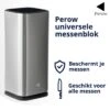 Perow Universele Messenblok – Messenblok Zonder Messen – Messenhouder – Universeel - RVS -Skimask 1200x1200 515