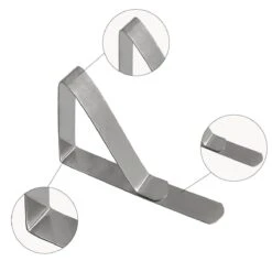 12 Stuks Luxe RVS Tafelkleed Klemmen Voor Tafels Tot 3.5cm Dikte, Tafellaken Houder, Tafelkleedgewicht, Tafel Accessoires -Skimask 1200x1200 5156