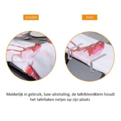 12 Stuks Luxe RVS Tafelkleed Klemmen Voor Tafels Tot 3.5cm Dikte, Tafellaken Houder, Tafelkleedgewicht, Tafel Accessoires -Skimask 1200x1200 5158