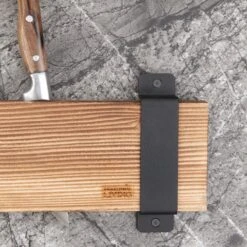 Industrial Living Houten Messenhouder – Messenstrip Voor Aan De Wand – Zonder Messen – Beukenhout – Gebrand – Rustiek – Messen Organizer – Metalen Bevestiging -Skimask 1200x1200 521